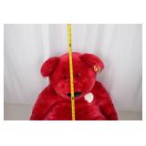 Ty Beanie Buddy Large Red Teddy Bear with Heart and Tag
