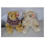 Ty collectible teddy bear and plush lot with accessories, 18 pieces