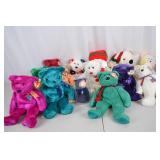 Ty Beanie Babies Bear Collection Lot - Assorted Styles, 12 Pieces