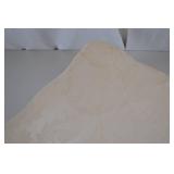 Victorian Cast Iron Footstool with Cream Damask Upholstery