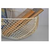 Vintage Books In A Basket.