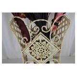 Vintage Wrought Iron Umbrella Stand with Three Umbrellas