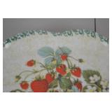 Strawberry Motif Ceramic Serving Tray with Handles