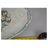 Strawberry Motif Ceramic Serving Tray with Handles