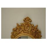 Ornate Gold Wall Mirror and Shelf Set