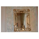 Set of 3 Ornate Gold-Tone Vintage Wall Mirrors