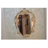 Set of 3 Ornate Gold-Tone Vintage Wall Mirrors