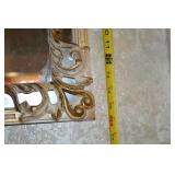 Set of 3 Ornate Gold-Tone Vintage Wall Mirrors