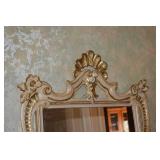 Pair of Ornate Gold and Cream Wall Mirrors, 23in x 18in Each