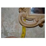 Pair of Ornate Gold and Cream Wall Mirrors, 23in x 18in Each