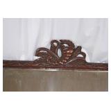 Antique Ornate Carved Wood Wall Mirror