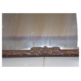 Antique Ornate Carved Wood Wall Mirror