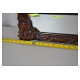 Antique Ornate Carved Wood Wall Mirror