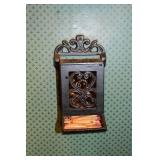 Antique Cast Iron Wall-Mount Match Holder