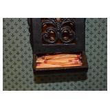 Antique Cast Iron Wall-Mount Match Holder