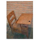 Vintage School Desk With Drawer