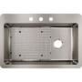 Elkay Avenue 33 in. Drop-In/Undermount Single Bowl 18-Gauge Stainless Steel Kitchen Sink w/ Accessories Customer Returns See Pictures