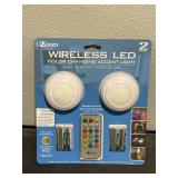Brand New 2 Pack Colored Wireless Light Set