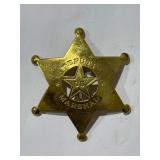 Deputy Marshall Brass Badge