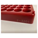 Lot of 6 - Supelco 2-3201 Red Polypropylene Space-Saver 17mm Vial Storage Racks - Great for Small Parts Sorting