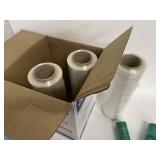 Large Box of 3 New Rolls of Crown Secure Shrink Wrap Model 109539 & 2 Small Handheld Shrinkwrap Dispensers & Wrap
