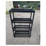 Freestanding Plastic 4-Shelf Utility Shelf / Shelving Unit - 36" Wide x 18" Deep x 54" Tall