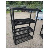 Freestanding Plastic 4-Shelf Utility Shelf / Shelving Unit - 36" Wide x 18" Deep x 54" Tall