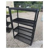 Freestanding Plastic 4-Shelf Utility Shelf / Shelving Unit - 36" Wide x 18" Deep x 54" Tall