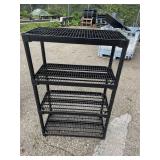 Freestanding Plastic 4-Shelf Utility Shelf / Shelving Unit - 36" Wide x 18" Deep x 54" Tall