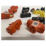 Lot of 20 Miscellaneous Multi-Outlet AC Adapters / Power Adaptors