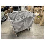 Vintage Meese Shamrock Laundry Cart / Hamper / Rolling Basket - Mail-Type Cart