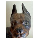 INCREDIBLE Antique Hubley Boston Terrier Cast Iron Doorstop