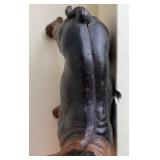 INCREDIBLE Antique Hubley Boston Terrier Cast Iron Doorstop