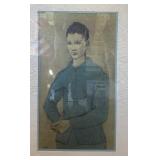 Mid Century Framed Picasso "Blue Boy" Print - Sold by Gabberts
