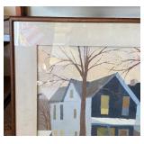 Mid Century Oil on Canvas Chicago City Scape Signed NORBERT SMITH
