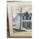 Mid Century Oil on Canvas Chicago City Scape Signed NORBERT SMITH