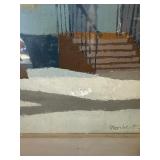 Mid Century Oil on Canvas Chicago City Scape Signed NORBERT SMITH