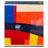 Vintage Signed & Numbered Delmos Hickmott Geometric Print dated 1972