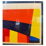 Vintage Signed & Numbered Delmos Hickmott Geometric Print dated 1972