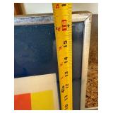 Vintage Signed & Numbered Delmos Hickmott Geometric Print dated 1972