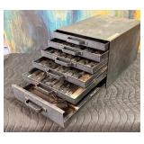 Vintage Parts File Cabinet w/ Vintage Type Set