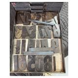 Vintage Parts File Cabinet w/ Vintage Type Set