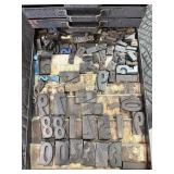 Vintage Parts File Cabinet w/ Vintage Type Set