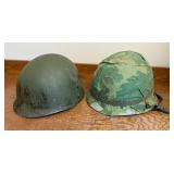 Vietnam Era Helmet w/ Liner and Reversible Camo Cover