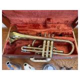 Vintage Trumpet in Case w/ Accessories