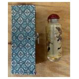 Vintage Glass Reverse Painted Chinese Snuff Bottle