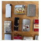 Large Lot of Vintage Tobacco Lighters