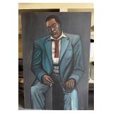 LARGE Acrylic on Board CHARLIE PARKER signed by Lawrence Jones