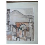 2 Vintage Southwestern Framed Watercolor Paintings