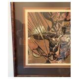 MID CENTURY Offset Lithograph Signed Dean Warnholtz 1954